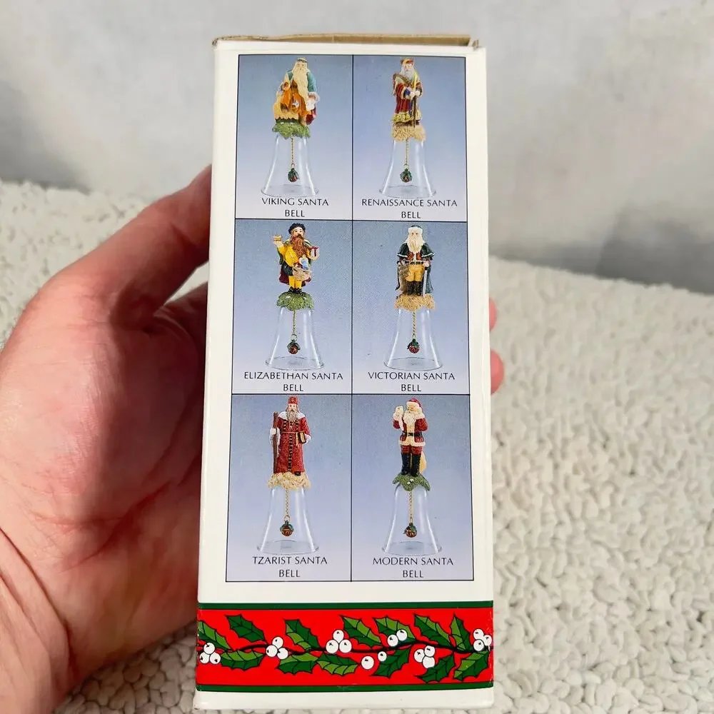 Novelino Christmas Through The Ages Glass Bell Resin Topper 1992 Elizabethan